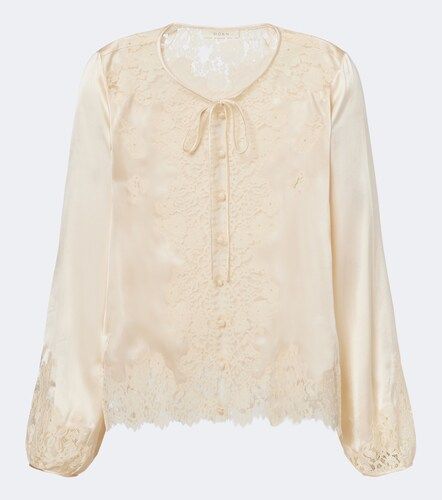 Dôen Bluse Lucine aus Seidensatin mit Spitze - Doen - Modalova