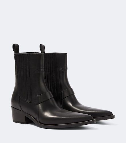 Pointed Silver leather ankle boots - Rick Owens - Modalova