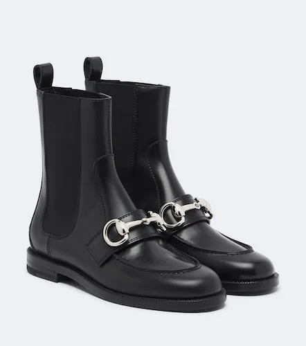 Boulevard Horsebit leather Chelsea boots - Gucci - Modalova