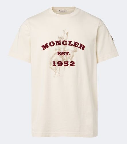 Camiseta de jersey de algodón estampada - Moncler - Modalova