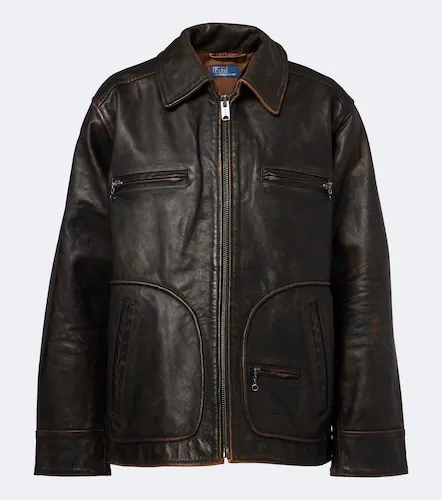 Chaqueta oversized de piel - Polo Ralph Lauren - Modalova