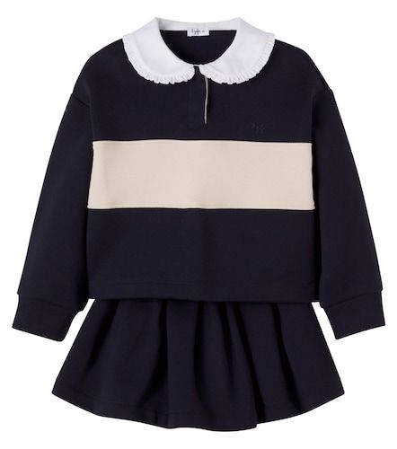 Set de sudadera y falda de jersey de algodón - Il Gufo - Modalova