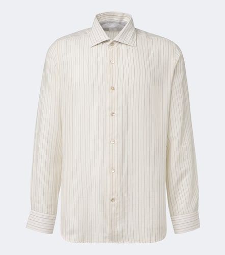 Eleventy Camicia in twill a righe - Eleventy - Modalova