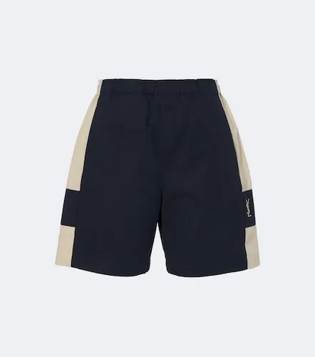 Shorts de algodón con logo - Saint Laurent - Modalova