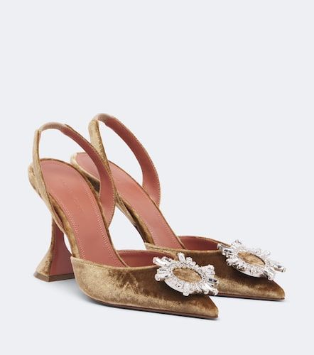 Pumps slingback Begum in velluto - Amina Muaddi - Modalova