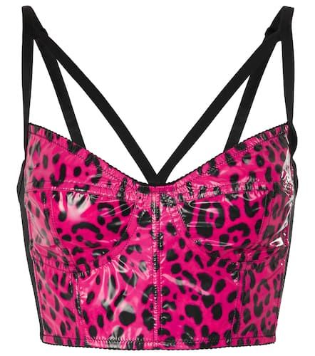 Leopard-print bustier top - Dolce&Gabbana - Modalova