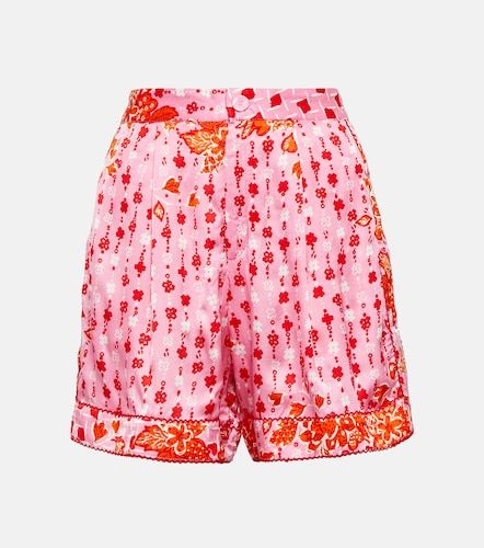 Shorts Isabelle de satén floral - Poupette St Barth - Modalova