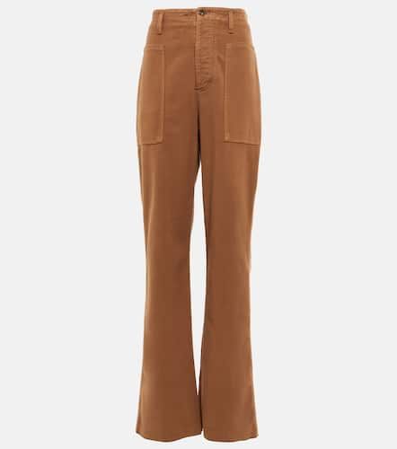 Tod's High-rise cotton-blend pants - Tod's - Modalova