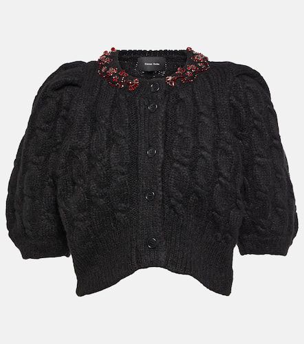 Cable-knit alpaca-blend cardigan - Simone Rocha - Modalova