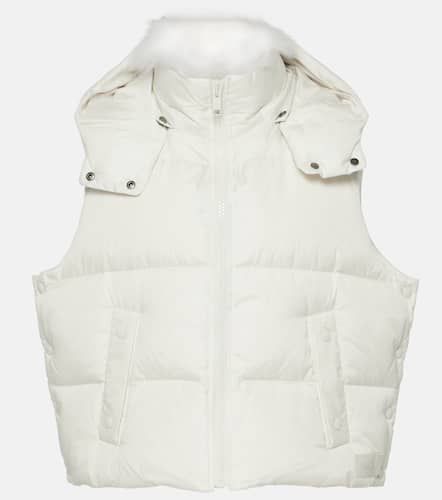 Shearling-trimmed cropped down vest - Yves Salomon - Modalova