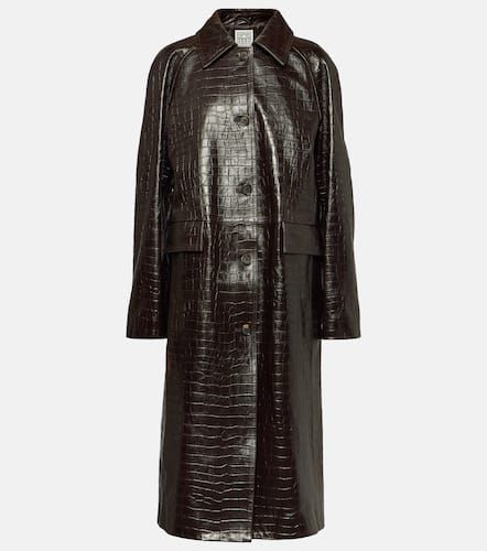 Toteme Croc-effect leather coat - Toteme - Modalova
