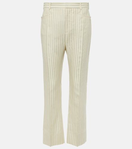 Pantaloni Wallis in misto lana e seta a righe - Tom Ford - Modalova