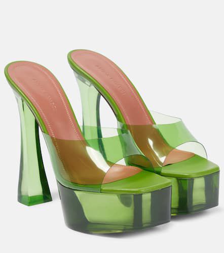 Dalida Glass PVC platform mules - Amina Muaddi - Modalova