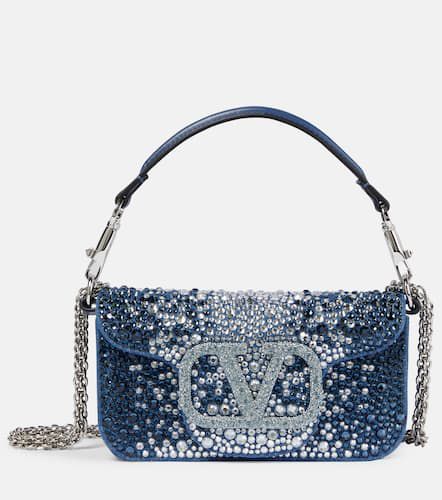 LocÃ² Small embellished denim shoulder bag - Valentino Garavani - Modalova