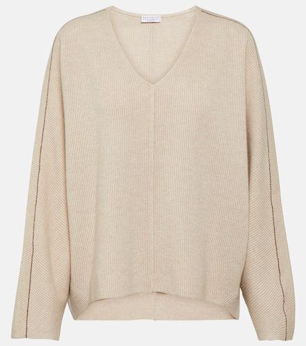 Wool, cashmere and silk sweater - Brunello Cucinelli - Modalova