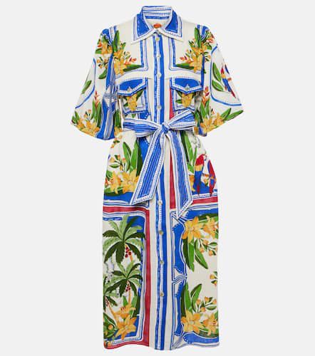 Tropical Destination cotton-blend shirt dress - Farm Rio - Modalova