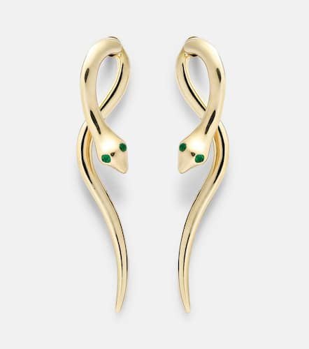 Boa 18kt earrings with emeralds - Ileana Makri - Modalova