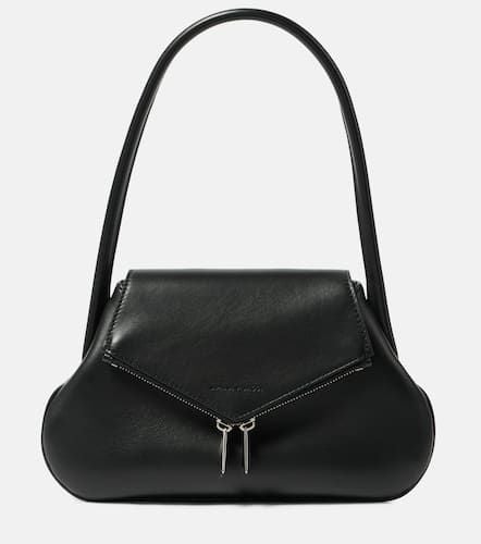 Gemini Flat leather shoulder bag - Amina Muaddi - Modalova