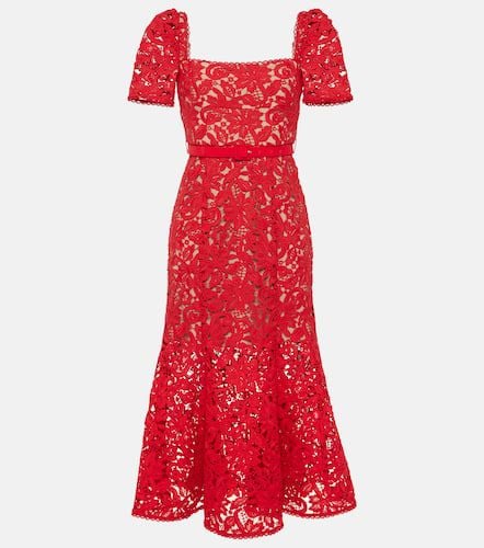 Floral lace midi dress - Self-Portrait - Modalova