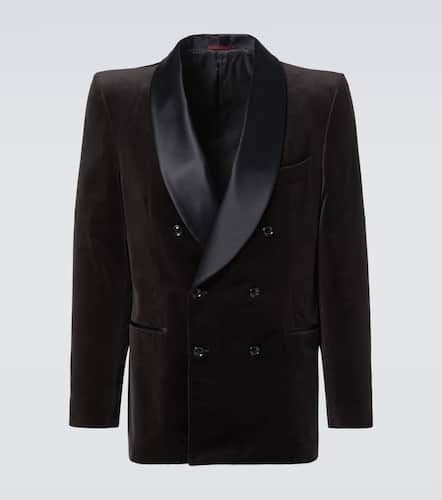 Cotton velvet tuxedo jacket - Brunello Cucinelli - Modalova