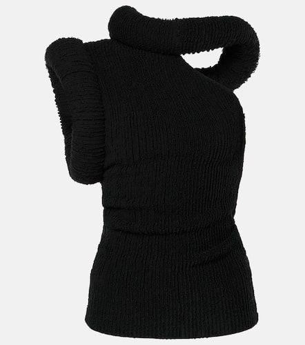 Asymmetric knitted wool-blend top - Acne Studios - Modalova