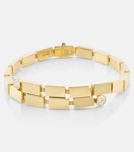 Kt gold bracelet with diamonds - Ileana Makri - Modalova