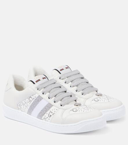 Screener embellished leather sneakers - Gucci - Modalova