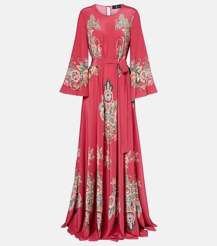 Vestido largo de seda estampado - Etro - Modalova
