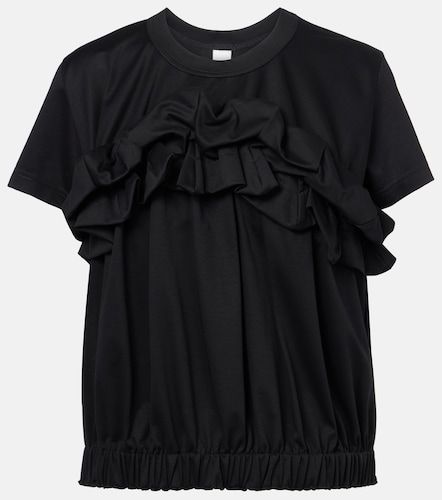 Ruffled cotton top - Noir Kei Ninomiya - Modalova