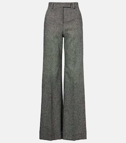 High-rise wool-blend wide-leg pants - Valentino - Modalova