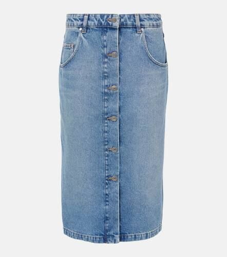 Chain-detail denim midi skirt - Stella McCartney - Modalova