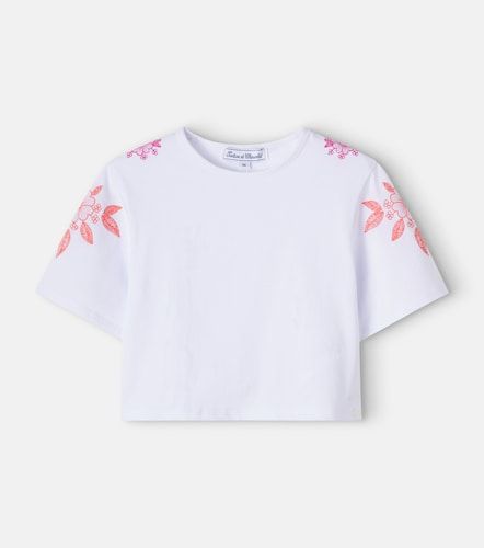 Camiseta en mezcla de algodón bordada - Tartine et Chocolat - Modalova