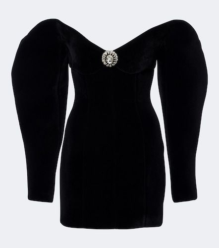 Off-Shoulder Minikleid aus Samt - David Koma - Modalova