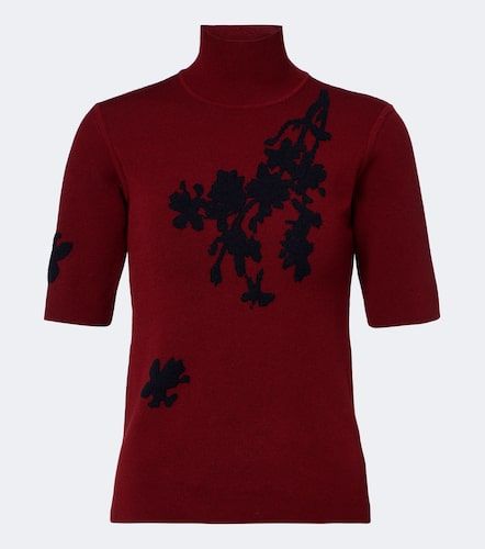 Jersey de cuello alto floral en jacquard - Erdem - Modalova