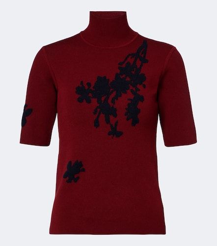 Pullover a collo alto in jacquard floreale - Erdem - Modalova