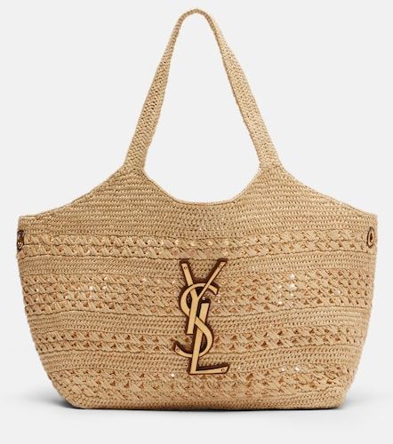 Tote Bag Icare Medium aus Raffiabast - Saint Laurent - Modalova