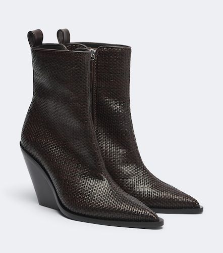 Colorado woven leather ankle boots - Souliers Martinez - Modalova