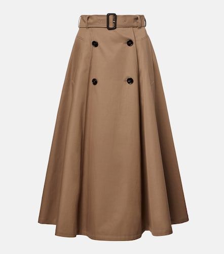 Falda midi de algodón con cinturón - Burberry - Modalova