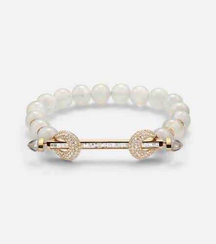 Pulsera Chakra de oro de 18 ct con piedra de luna, diamantes y cuarzos - Ananya - Modalova
