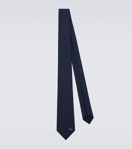Corbata de jacquard de seda con Horsebit - Gucci - Modalova