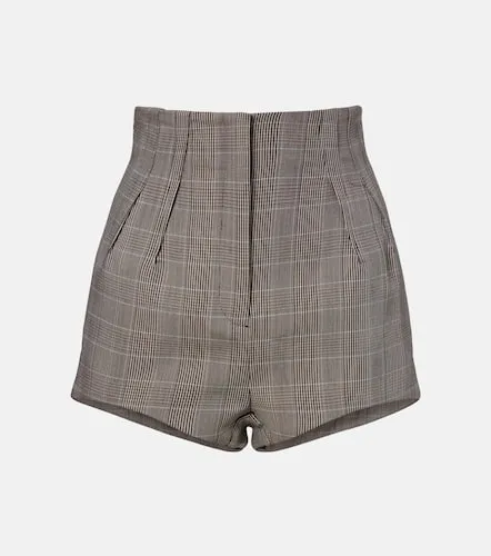 Shorts de lana virgen con pata de gallo - Mugler - Modalova