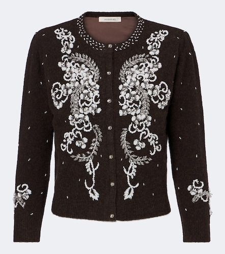 Cárdigan en mezcla de lana con cuentas - Jacques Wei - Modalova