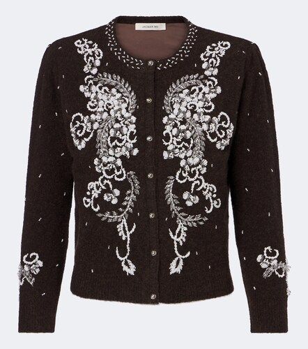 Cardigan in misto lana con perline - Jacques Wei - Modalova