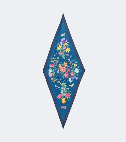Pañuelo Flora de sarga de seda - Gucci - Modalova