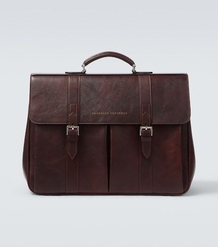Borsa portadocumenti in pelle - Brunello Cucinelli - Modalova