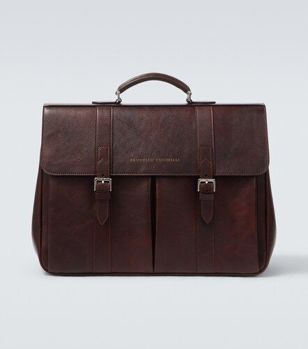 Leather briefcase - Brunello Cucinelli - Modalova