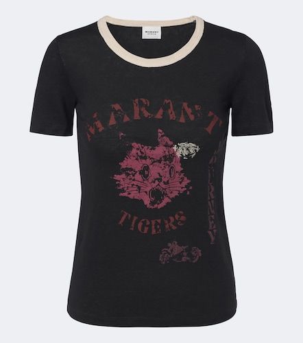 Camiseta Kiliann de lino estampada - Marant Etoile - Modalova