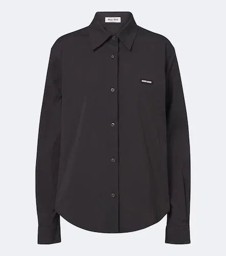 Miu Miu Cotton-blend poplin shirt - Miu Miu - Modalova