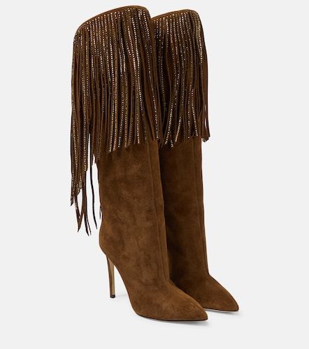 Botas altas de ante con flecos - Paris Texas - Modalova