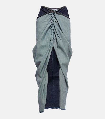 Alaia Draped denim maxi skirt - Alaia - Modalova